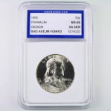 Certified 1960 U.S. Franklin half dollar