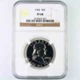 Certified 1960 proof U.S. Franklin half dollar