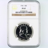 Certified 1961 proof U.S. Franklin half dollar