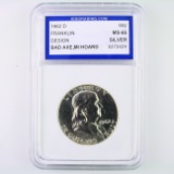 Certified 1962-D U.S. Franklin half dollar