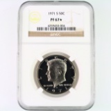 Certified 1971-S proof U.S. Kennedy half dollar