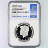 Certified 2015-S silver U.S. Kennedy half dollar