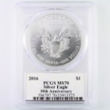 Certified 2016 autographed U.S. American Eagle silver dollar