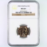 Certified 1938-D U.S. buffalo nickel