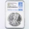 Certified 2016-W burnished lettered edge U.S. American Eagle silver dollar