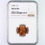 Certified 1945 U.S. Lincoln cent
