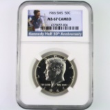 Certified 1966 special Mint set U.S. Kennedy half dollar