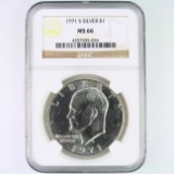 Certified 1971-S silver U.S. Eisenhower dollar