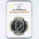 Certified 1971-S silver U.S. Eisenhower dollar