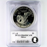 Certified 1973-S silver proof U.S. Eisenhower dollar