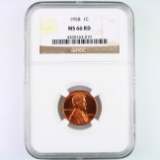 Certified 1958 U.S. Lincoln cent