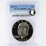Certified 1977-S proof U.S. Eisenhower dollar
