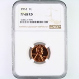 Certified 1963 proof U.S. Lincoln cent