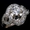 Vintage 18K white gold diamond ring