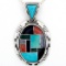 Estate Native American sterling silver pendant