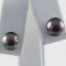 Pair of estate Akoya peacock pearl stud earrings