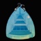 Estate sterling silver hand-carved opalite pendant