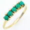 Vintage 10K yellow gold turquoise band ring