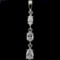 Estate unmarked 14K white gold diamond drop pendant