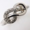 Estate sterling silver diamond infinity ring