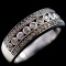 Estate sterling silver diamond ring