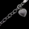 Estate sterling silver diamond heart bracelet