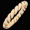 Estate genuine ivory & 14K yellow gold foil twist ring