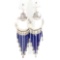 Estate Native American sterling silver lapis-lazuli dangle drop earrings