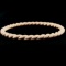 Vintage genuine ivory & 14K yellow gold twisted bangle bracelet