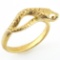 Estate unmarked 14K yellow gold baby snake ring
