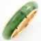 Vintage 14K yellow gold jade band ring