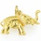 Estate unmarked 10K yellow gold baby elephant pendant