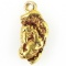 Estate natural placer gold nugget pendant