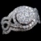 Estate 14K white gold diamond 3-piece wedding ring set