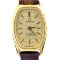 Authentic vintage Omega DeVille yellow gold-plated stainless steel wristwatch
