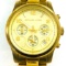 Authentic estate Michael Kors yellow gold-plated stainless steel wristwatch