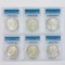 Investor's lot of 6 1885 certified U.S. Morgan silver dollars