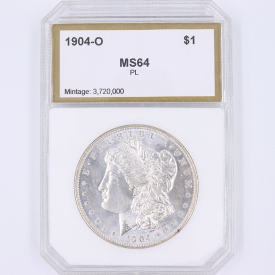 Certified 1904-O U.S. Morgan silver dollar