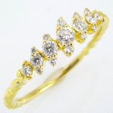 Estate 14K yellow gold diamond band ring