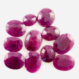 Unmounted natural rubies