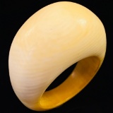 Estate genuine ivory dome ring