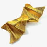 Estate Mignon Faget yellow gold-plated ribbon pin