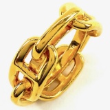 Authentic estate Hermes anchor chain scarf ring