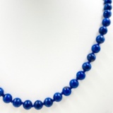 Vintage lapis beaded necklace