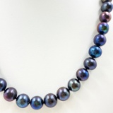Estate peacock freshwater pearl necklace