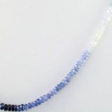 Estate 18K yellow gold natural sapphire bead necklace