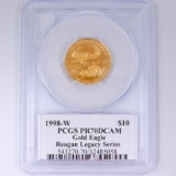 Certified 1998-W autographed Reagan Legacy Series proof U.S. $10 American Eagle 1/4oz gold coin