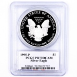 Certified 1995-P autographed proof American Eagle silver dollar