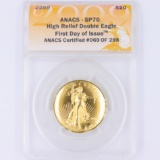 Certified 2009 high relief U.S. $20 St. Gaudens gold coin