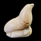 Vintage genuine walrus ivory walrus figurine